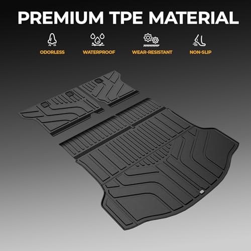 Cargo Mat for 2013-2018 Toyota RAV4 Gas, Full Coverage All Weather Cargo Mat with Backrest Protectors for Toyota RAV4 Accessories (Not fit Hybrid Models)