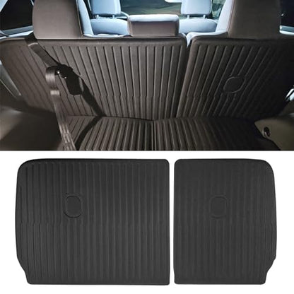 IKON MOTORSPORTS XPE Cargo Trunk Liner + Backrest Mats Cover, Compatible with 2022-2024 Hyundai Ioniq 5, Custom Fit All Weather Protection Heavy Duty Rear Trunk Tray Cargo Mats Protector, Black