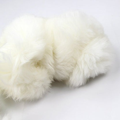 Yontree Fashion Fluffy Steering Wheel Covers for Women/Girls/Ladies Australia Pure Wool 15 Inch 1 Set 3 Pcs (White) - color: White, size: Long Wool