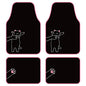 Universal Fit Cute Cat Carpet Car Floor Mats, Fit for Sedan, SUVs, Truck, Vans,Set of 4(Pink)