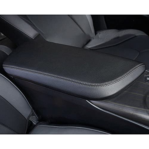 INTGET Car Center Console Armrest Cover for Toyota Camry Accessories 2018-2024 2019 2020 2021 2022 2023 Interior Camry SE/XSE Arm Rest Seat Cover Middle Box Lid Protector (Black Stitches,2018-2024)
