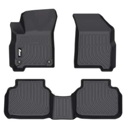 FREEMOTOR802 Compatible with 2011-2020 Dodge Journey Floor Mats, Black 3D Molded Carpets Liner 1st 2nd Row Pad 3PC TPE Thermo Plastic Elastomer All Weather Protector - size: For Dodge Journey 2011-2020