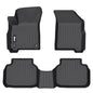 FREEMOTOR802 Compatible with 2011-2020 Dodge Journey Floor Mats, Black 3D Molded Carpets Liner 1st 2nd Row Pad 3PC TPE Thermo Plastic Elastomer All Weather Protector - size: For Dodge Journey 2011-2020