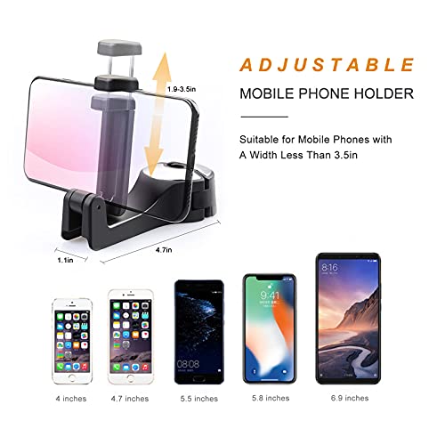 Car Headrest Hook with Phone Holder, Universal 360 Rotation Headrest Hooks for Purses and Bags (Silver) - color: Silver