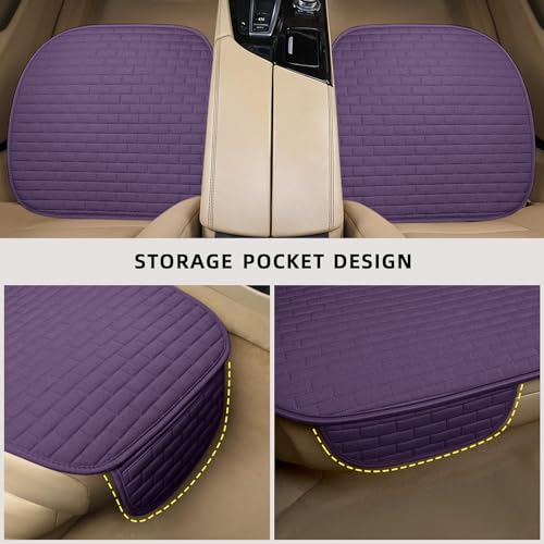 Dark Pruple Car Seat Covers Front Seats,2 Pack Seat Covers for Cars Truck SUV,Front Seat Covers with Storage Pocket(Dark Pruple-Front Seat) - color: Dark Purple-Front Seat