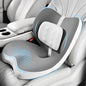 2 in1 Truck Seat Cushion and Lumbar Support Pillow Memory Foam Car Seat Cushion with Adjustable Strap for Truck Driver Long Drives, Fits Semi Truck Seat,Car,Office&Gaming Chair(Light Grey)