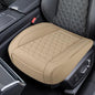 Luxury Faux Leather Car Seat Cover, Anti-Slip Waterproof Universal Front Bottom Seat Protector with Storage Pocket, Triangular Pattern Vehicle Seats Cushion for Sedans, SUVs, Trucks (Beige) - color: Beige
