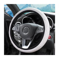 zipelo Elastic Stretch Steering Wheel Cover, Microfiber Breathable Ice Silk, Universal 15 Inch Anti-Slip Car Steering Wheel Protector, Warm in Winter and Cool in Summer for Women (Style2-White) - color: Style2-White