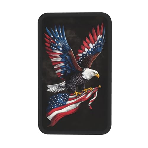 Universal Car Center Console Cushion Pad, Eagle Flag Soft Waterproof Car Center Console Cover Auto Armrest Seat Box Cover Protector for Most Vehicle SUV Truck Car - color: Eagle Flag