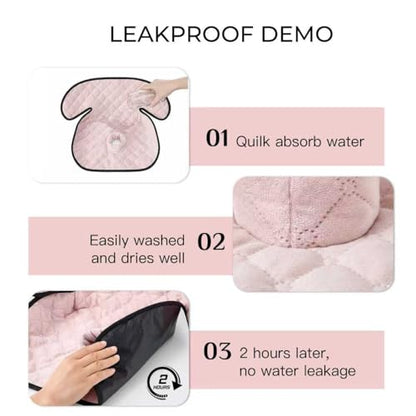 2 Pack Waterproof Piddle Pads Carseat Potty Training Car Seat Protector Waterproof Car Seat Liner Cover to Prevent Pee - color: light pink
