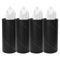 4 PCS Car Tissue Holder, Refillable Auto Cup Holder Napkin Tube Container with Facial Tissues, Portable Tissue Cylinder Box Paper Towel Organizer for Vehicle Office Home (Black) - color: Black
