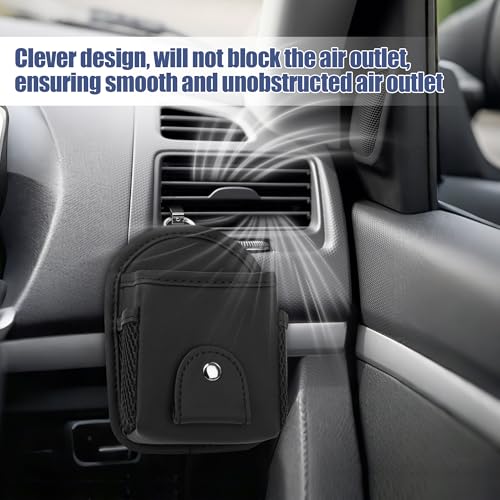 JEYODA Car Air Outlet Storage Bag, Vehicle Dashboard Pocket for Phone Power Pank Keys Money Cards, Double-Layer Storage Bag, Glasses Bag Storage Bag, Car Accessories