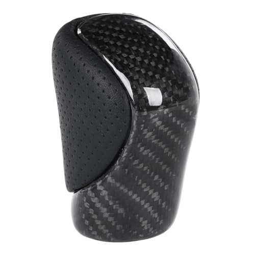 Gear Shift Knob Real Carbon Fiber Black Perforated Leather Shifter for Lexus ES GS GX is NX RC RX 200t 300 350 450h 450hL 350L - color: Black