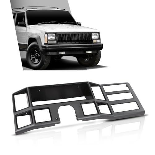 G-PLUS Dash Bezel Radio Surround Trim Compatible with Jeep Cherokee XJ 1984-1996 with Hole Silver - size: 1984-1996 Jeep Cherokee XJ | Gray Silver