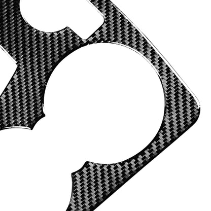 for Mercedes-Benz C Class W204 C180 C200 C300 C250 C63 AMG 2007-2014 Real Soft Carbon Fiber Central Console Armrest Cup Holder Panel Frame Guard Cover Sticker Car Interior Accessories - color: Cup Holder B