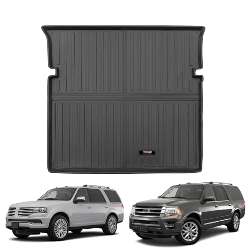 Custom for 2003-2017 Ford Expedition/Lincoln Navigator Cargo Mats Liner Behind The 2nd Row Seats All Weather TPE (No EL or L Models)(for 2003-2017 Ford Expedition/Lincoln Navigator Accessories)