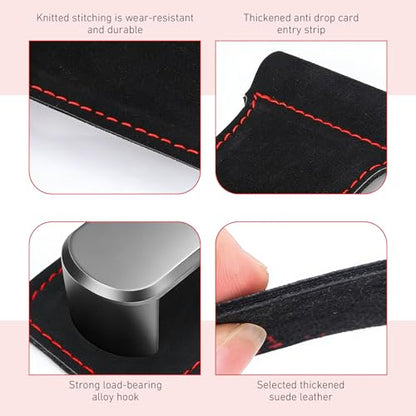 2 PCS Double Hooks Car Glovebox Hanger, Anti-Scratch Co-Pilot Side Storage Hook, Auto Purse Handbag Grocery Bag Organizer, Universal for Most Cars SUVs Trucks (Black) - color: Double Hooks