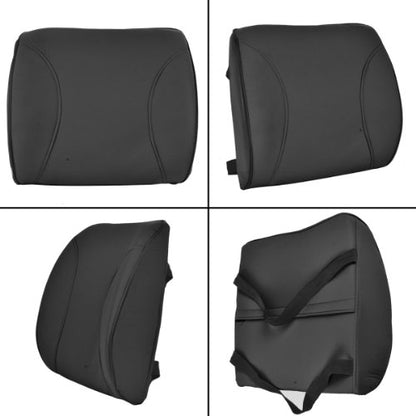 BDK BS-300-BK Durable Foam Lumbar Support 3D Balanced Firmness Cushion-Lower Back Pain Relief-Best for Office Chair, Car Seat, Recliner, Black - color: Black