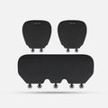 Breathable Car Seat Cushion, Summer Cool Pad, Suede Seat Cushion, Universal All Season Single Piece Rear Seat Cushion, Truck Fart Pad (Black)