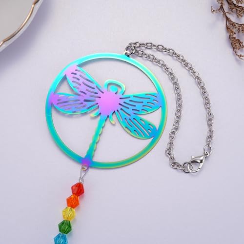 Dragonfly Memorial Gifts for Loss of Family, Loved One, Pets, Crystal Suncatcher Ornament Rainbow Maker Car Charm for Funeral, Sympathy, Bereavement, Daily Remembrance, Car Decor