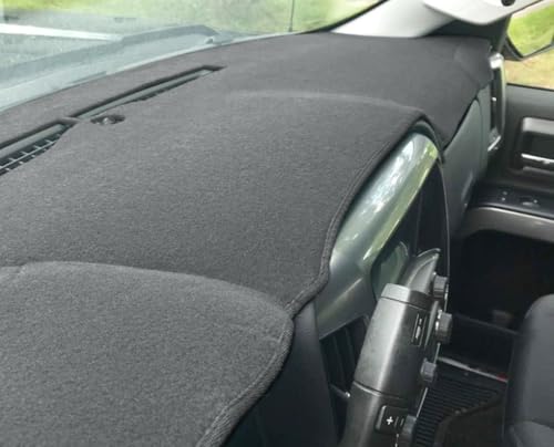 Dash Cover Mat Custom for 14-18 Chevy Chevrolet Silverado 1500/GMC Sierra 1500, 15-19 Chevy Silverado/GMC Sierra 2500HD 3500HD Dashboard Pad Carpet w/o Forward Collision Warning (14-18 Dark Gray) Y32 - color: 14-17 Dark Gray