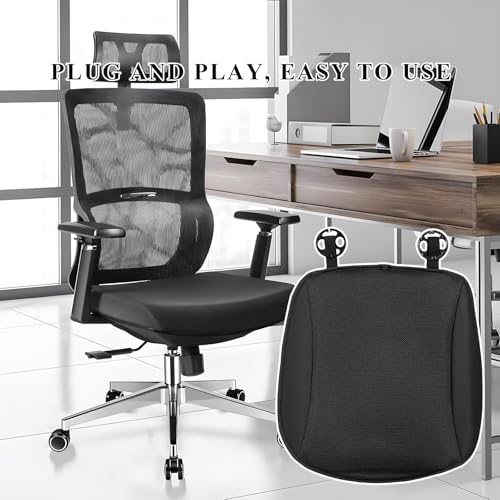Cooling Car Seat Cushion, Ventilated Cool Bottom Seat Cover with USB Interface, 3-Speed Adjustable Comfy Cooling Pad for Auto Front Seats Home Office Chairs, Car Accessories (Black)