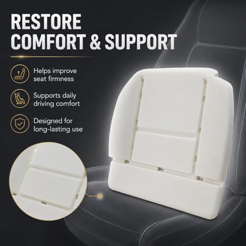 NLQR Replacement Driver Bottom Seat Foam Cushion Pad | High Density | Compatible with Ford F150 2004-2008 | Lariat XL XLT FX4 FX2 | All Cab Types | #562213266 ﻿ ﻿