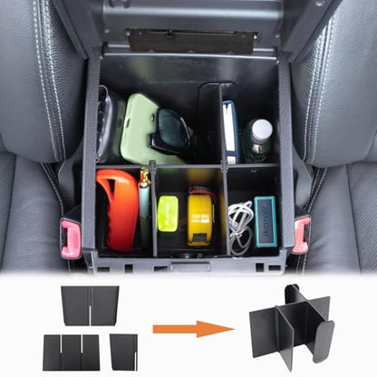 3PCS Center Console Organzier Compatible with Toyota Tacoma 2016-2023 Accessories Tray Hidden Box Divider ABS Material Insert - color: 3PCS