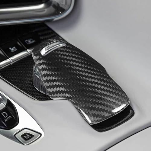 Compatible wth Carbon Fiber Gear Shift Knob Head Cover Automotive Shift Lever Modified Decoration for Chevrolet Corvette C8 2020 2021 2022 2023 2024 (Black)