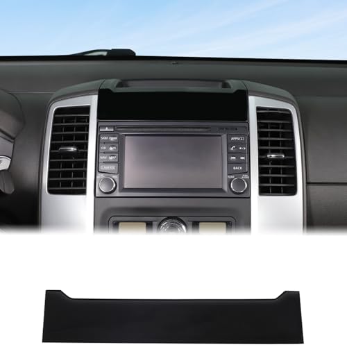 Car Central Control Navigation Screen Upper Panel Trim Strip Compatible with Nissan Frontier 2009-2017, Center Console GPS Screen Navigation Upper Panel Decorative Sticker Protector Cover Accessories - color: Piano Black