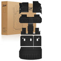 3W Floor Mats & Seat Back Mats & Cargo Liner for Chevrolet Chevy Traverse & GMC Acadia 2024-2026 (Only 7 Seats) & Buick Enclave 2025-2026, All Weather TPE Custom Fit Full Set Floor Liners - size: Chevy Traverse 2024-2026 Full Set
