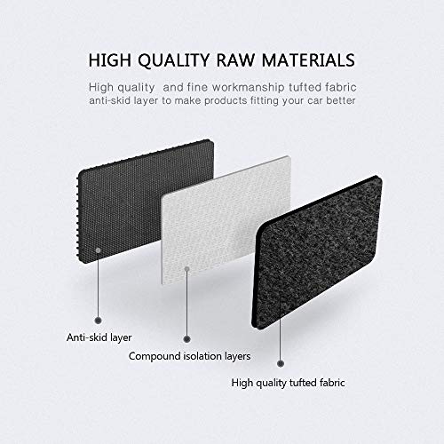 Floor Mat Compatible with 2006-2011 Honda Civic, Factory Fitment Car Front & Rear Nylon Car Floor Carpets Carpet Liner by IKON MOTORSPORTS, 2007 2008 2009 2010