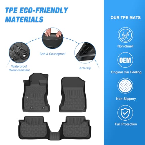 Nilight TPE Floor Mats for Subaru WRX 2022 2023 2024 2025 2026, All Weather Custom Fit Heavy Duty Floor Liners - color: 2022-2026 Subaru WRX