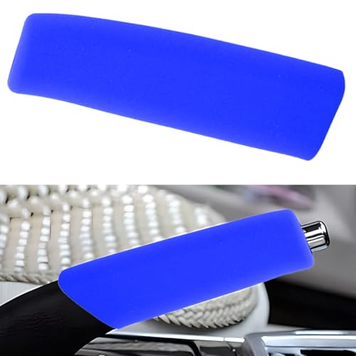 Car Handbrake Cover - Silicone Comfortable Handle Grip Cover Car Parking Brake Lever Decorative Protector - Universal Anti-Slip Brake Grip Sleeve for Cars, Trucks, SUVs (Blue) - color: Blue