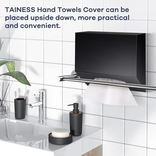 Acrylic Hand Towel Box Cover Compatible with Kleenex Disposable Hand Towels Wall-Mounted Paper Towel Dispenser Suitable for Tabletop, Bathroom, Car, and Office Use Valentine's Day Gifts (Black) - color: Black
