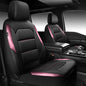 CAR PASS Memory Foam Car Seat Covers,Air Cool Mesh Thick Seat Covers Front Seats,Pink Metal Film Leather Seat Cover for Car,Universal Automotive Comfort for Most Car,Truck,Airbag Compatible,Black Pink