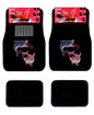 Universal Fit Car Truck Front/Rear 4-Piece Full Set Crystal Bling Rhinestone Design Studded Black Carpet Floor Mats (Dolphin-Black) - color: Dolphin-Black