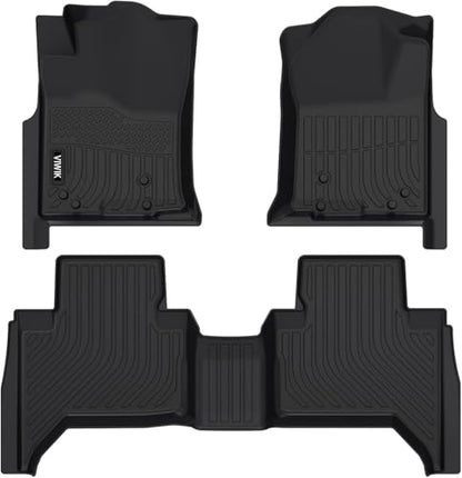 VIWIK Floor Mats for Toyota Tacoma 2005-2015, Automotive All Weather Floor Liners Custom Fit Toyota Tacoma Car Mats 1st and 2nd Row, Front & Rear Non-Slip Odorless TPE - style: Fit for 2005-2015 Toyota Tacoma