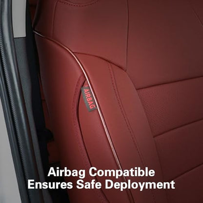 EKR Custom Fit CX5 Car Seat Covers for Select Mazda CX-5 Touring,Grand Touring 2013 2014 2015 2016 - Leatherette (Burgundy) - color: Leather (Burgundy), size: 2013-2016 CX-5 Touring