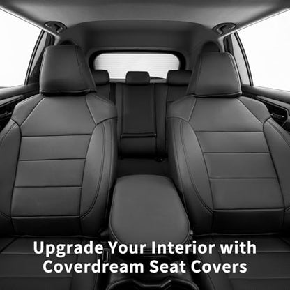 Corolla Leather Seat Covers Full Set for Toyota Corolla LE 2023 2024 2025 2026 Luxury Car Seat Covers,Fully Covered,Waterproof Car Seat Protector Cushion (Black)