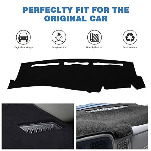Dashboard Cover Compatible with 1999-2006 Silverado 1500 2500 3500 GMC Sierra Pickup 2000-2006 Avalanche Tahoe Suburban GMC Yukon Dash Cover Mat Black Premium Carpet - size: 1999-2006 Chevy and GMC