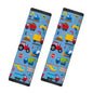 2 Pcs Seat Belt Cover for Kids, Soft Car Seat Strap Pads for Children, Trucks and Vehicles Cars Seat Belt Cushion Pads for Boys and Girls Babies Adults - color: Vehicle