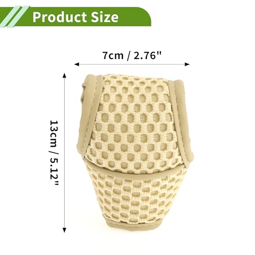 Universal Gear Shift Knob Cover Stick Shifting Handle Protector Automotive Manual Fabric 1 Pcs Anti-Slip Beige - color: Beige