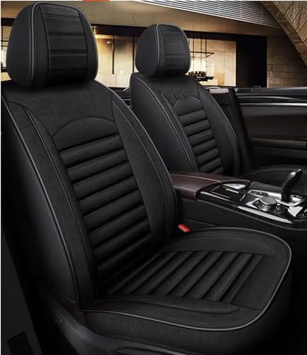 Custom Car Seat Covers for Mercedes Benz A B C CLA CLS CLK GLE GLS GLA GLK GL ML G S GLC SL CL SLC R SLK etc...Easy to Install car Cover (All Black （Linen）) - color: All Black （linen）