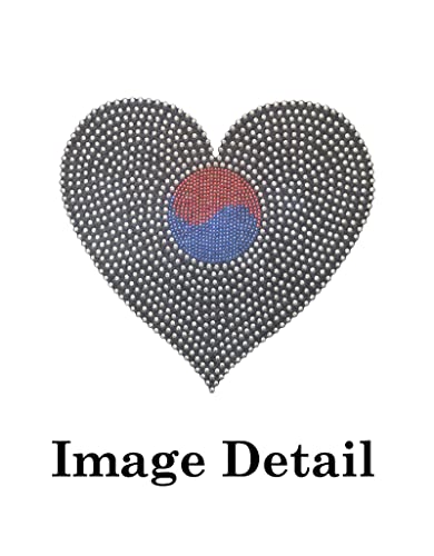 Universal Fit Front/Rear 4-Piece Full Set Crystal Bling Rhinestone Design Studded Black Carpet Floor Mats (Korea Heart/Black) - color: Korea Heart/Black