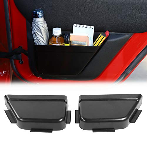 RT-TCZ for Wrangler JKU Rear Door Net Pocket Storage Box Organizer for Jeep Wrangler JKU 4-Door 2011-2018 2pcs - color: Black, size: Rear