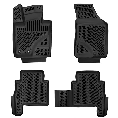 RizLiner Kia Sorento 2011-2013 Floor Mats 3D Custom Fit Compatible with Kia Rubber Car Mats Laser Measured Floor Liners All Weather Heavy Duty Waterproof Odorless Non-Slip TPE (Front & Rear, Black) - size: Sorento 2011 - 2013