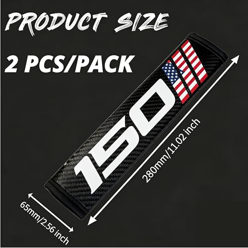 Seat Belt Strap Cover Pad,Compatible with F 150, Interior Car Accessories, for Auto Car Truck Pickup 2025, Carbon Fiber Leather, Shoulder Neck Cushion Protector, 2 PCS