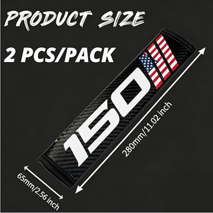 Seat Belt Strap Cover Pad,Compatible with F 150, Interior Car Accessories, for Auto Car Truck Pickup 2025, Carbon Fiber Leather, Shoulder Neck Cushion Protector, 2 PCS