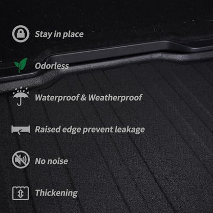 Floor Mats & Trunk Mat for 2018-2024 Toyota Camry (Not for AWD/Hybrid) - All Weather TPE Waterproof, Anti-Slip, Custom Fit Front, 2nd Seat & Rear Trunk Protection - size: 2018-24|camry|1st&2nd Row